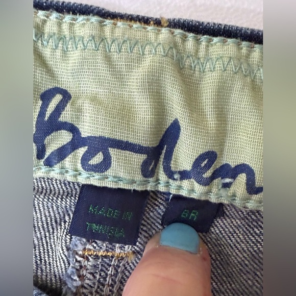 Boden Mid Rise Wide Leg Ankle Jeans Size 8R - Picture 9 of 12